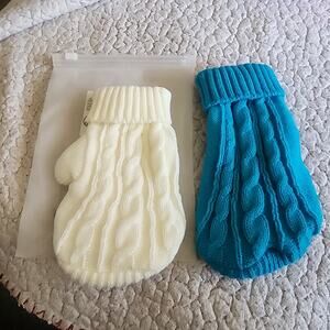 Dog Sweaters 2 one white one blue size XS leg straps